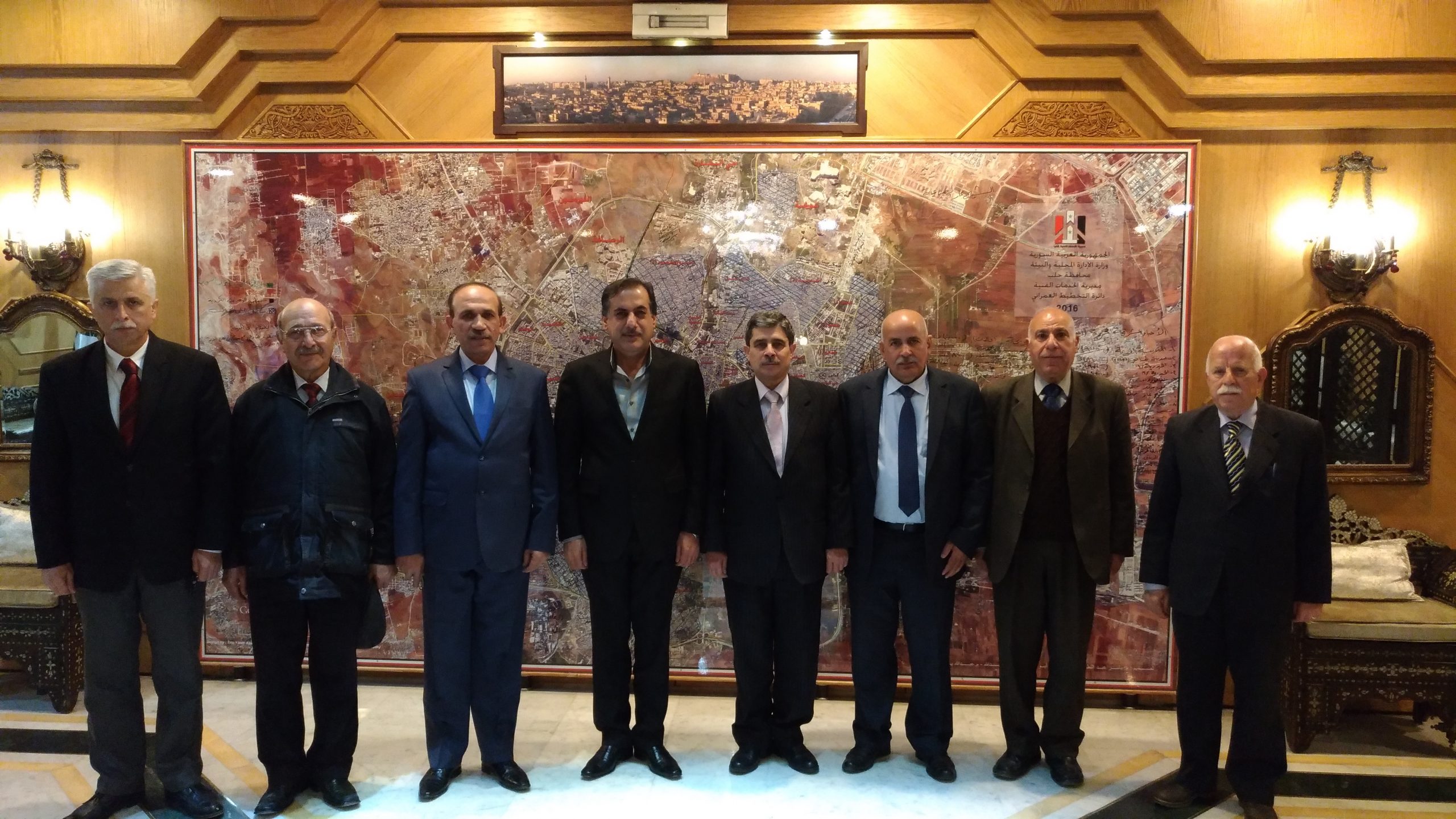 رئيس الاتحاد وعدد من أعضاء المكتب التنفيذي في زيارة إلى حلب