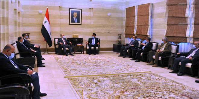 زيارة رئيس اتحاد الكتاب العرب وأعضاء المكتب التنفيذي لرئيس مجلس الوزراء
